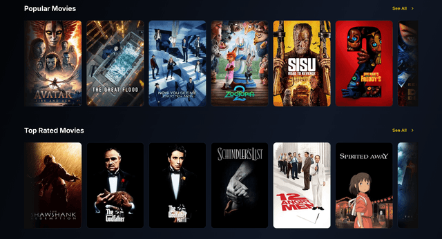 screenshot of "Movie App Project